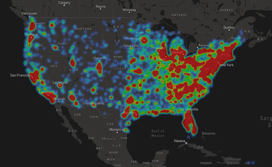 Global Flu View Heat Map